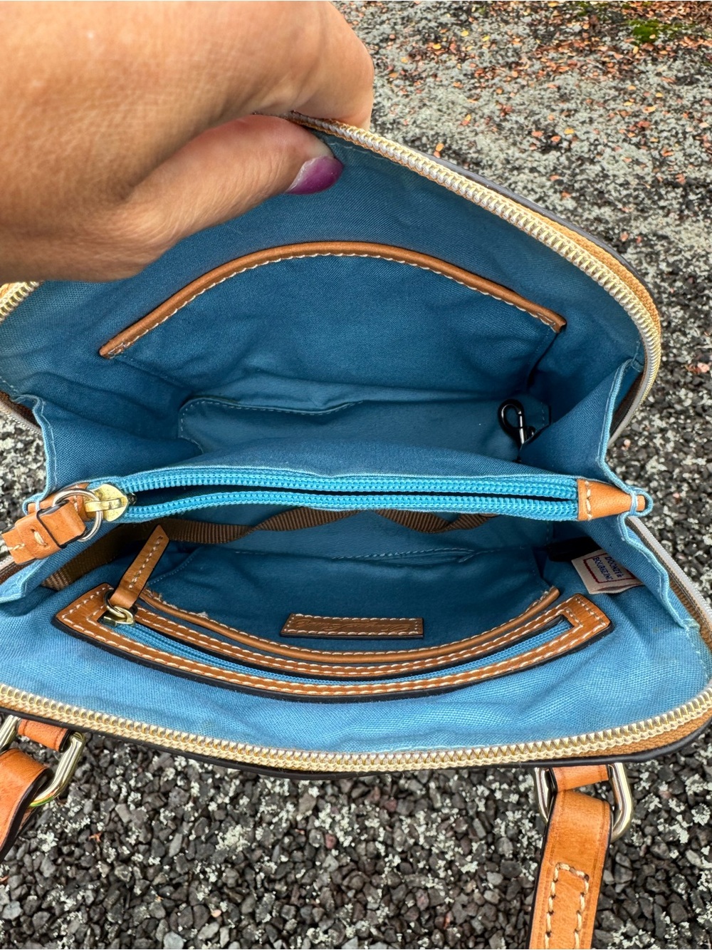 Dooney & Bourke Palm Leaf Print Crossbody Bag Tropical Mini Purse - Picture 10 of 14